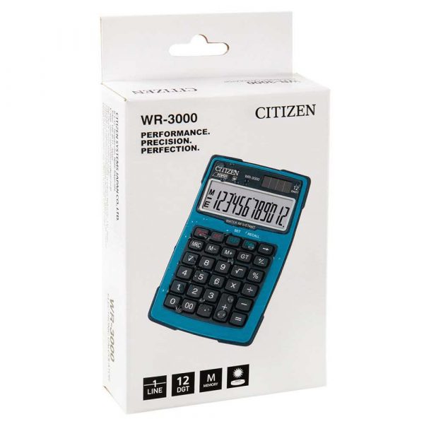 kalkulator biurowy 4 alibiuro.pl Kalkulator wodoodporny CITIZEN WR 3000 152x105mm niebieski 59