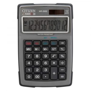 kalkulatory biurowe 4 alibiuro.pl Kalkulator wodoodporny CITIZEN WR 3000 152x105mm szary 36