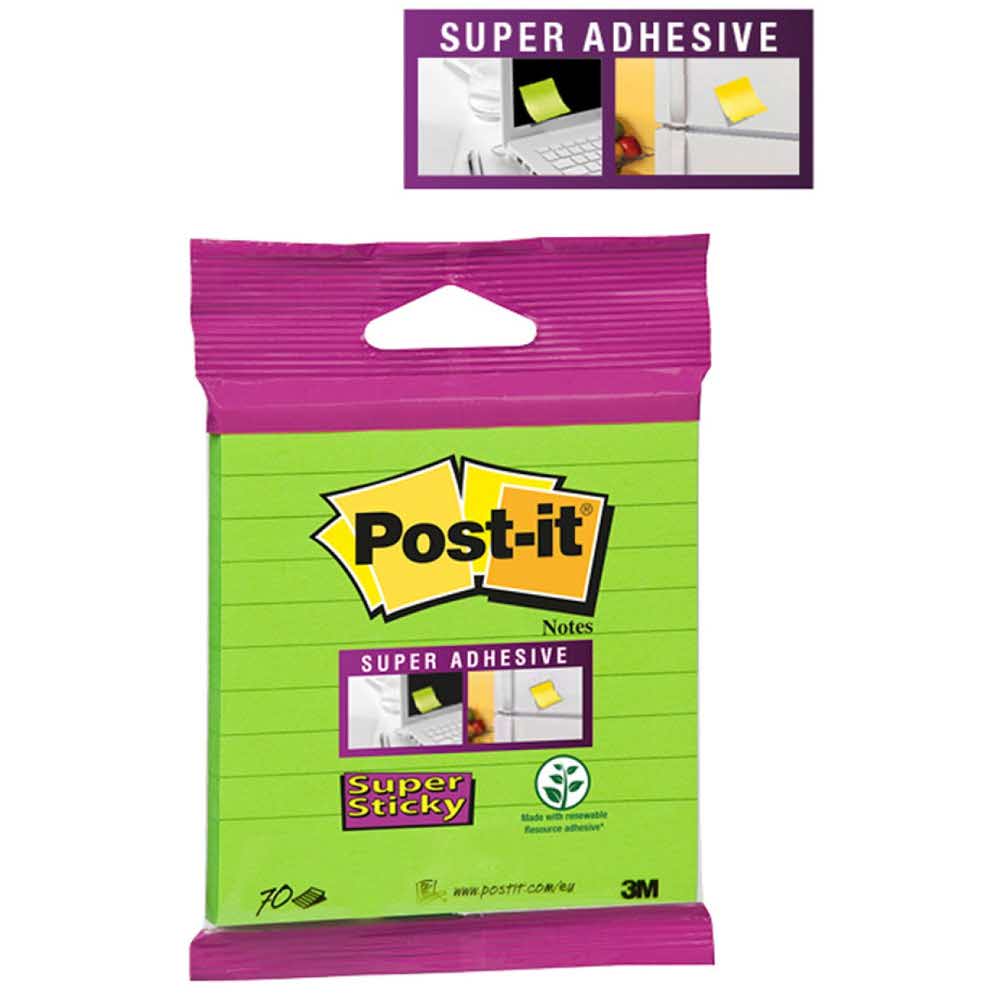 kolorowe karteczki 4 alibiuro.pl Bloczek samoprzylepny POST IT XL LL 101x101mm 70 kart. zawieszka neon zielony 3