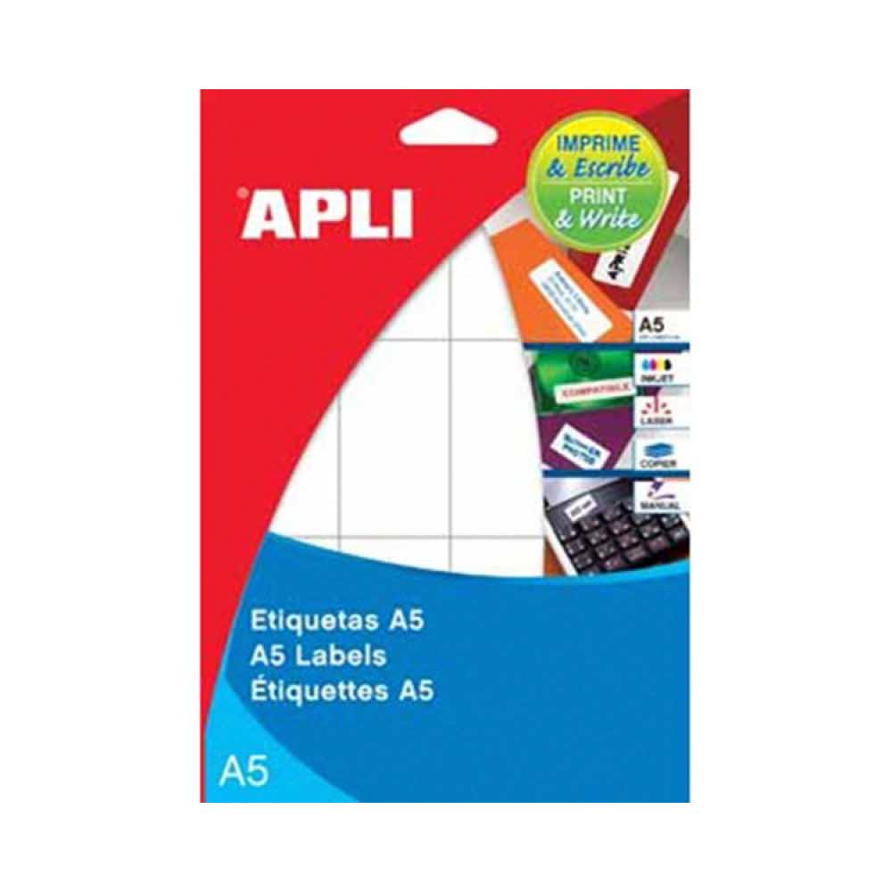 kolorowe karteczki 4 alibiuro.pl Etykiety uniwersalne APLI 49x100mm zaokrąglone białe 17 ark. 38