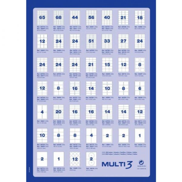 kolorowe karteczki 4 alibiuro.pl Etykiety uniwersalne MULTI 3 99 1x139mm zaokrąglone białe 69