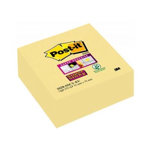kostka nieklejona 4 alibiuro.pl Kostka samoprzylepna POST IT Super Sticky 2028 SSCY 76x76mm 270 kart. żółta 0