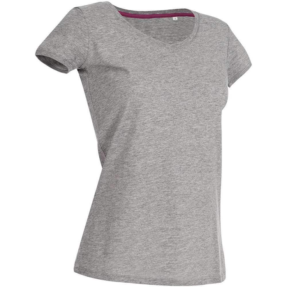 koszulka polo 2 alibiuro.pl T SHIRT DAMSKI V NECK SST9130_GYHS 47