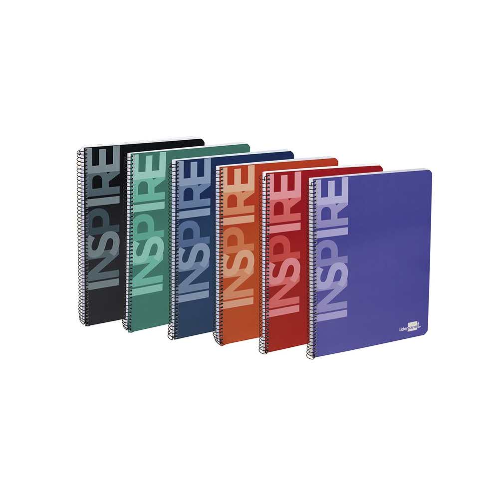 kołonotatnik 4 alibiuro.pl Kołonotatnik LIDERPAPEL Inspire A4 w kratkę 160 kart. 60gsm perforacja 83