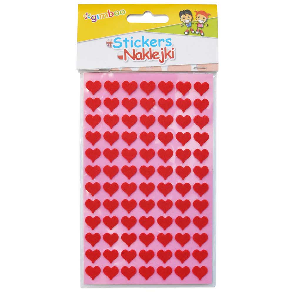 kreatywne 4 alibiuro.pl Naklejki GIMBOO Serca z filcu 9x15cm zawieszka czerwone 95