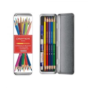 kredki woskowe 4 alibiuro.pl Zestaw kredek CARAN D Inch ACHE Prismalo Bicolor sześciokątne dwustronne 10 szt. mix kolorów 96