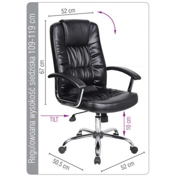 krzesło biurowe 4 alibiuro.pl Fotel biurowy OFFICE PRODUCTS Cyprus czarny 96
