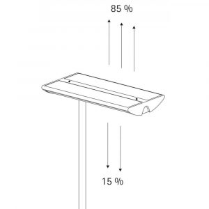 lampa na biurko 4 alibiuro.pl Energooszczędna lampa podłogowa MAULmaioris 2x55W srebrna 90