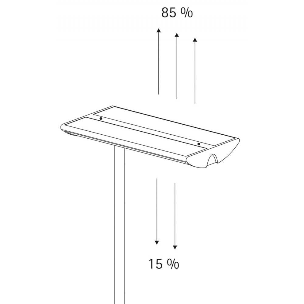 lampa na biurko 4 alibiuro.pl Energooszczędna lampa podłogowa MAULmaioris 2x55W srebrna 90