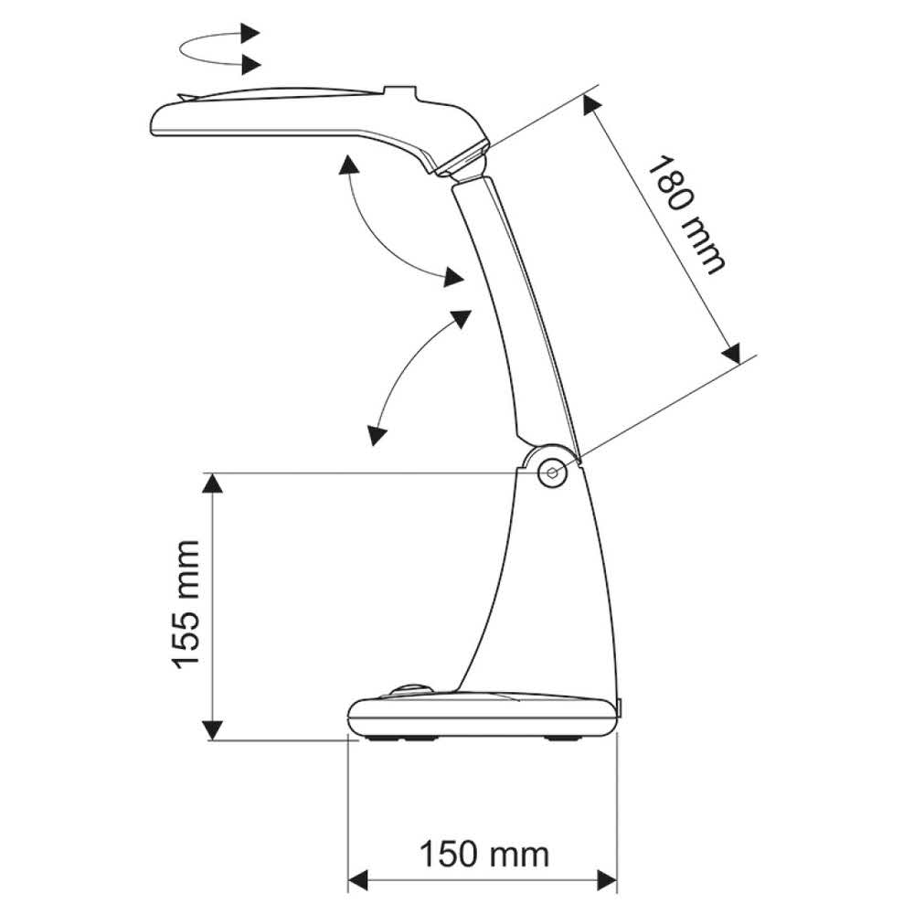 lampa na biurko 4 alibiuro.pl Lampka LED z lupą na biurko MAULduplex 7W biała 58