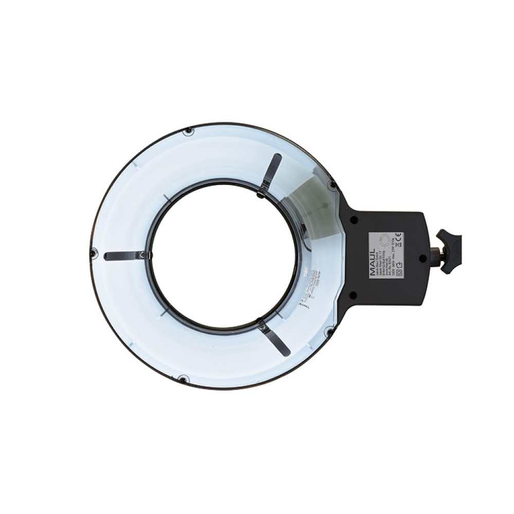 lampa na biurko 4 alibiuro.pl Lampka energooszczędna z lupą na biurko MAULviso 22W czarna 44