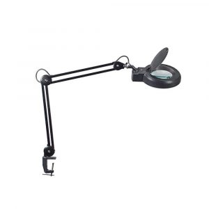 lampa na biurko 4 alibiuro.pl Lampka energooszczędna z lupą na biurko MAULviso 22W mocowana zaciskiem czarna 9