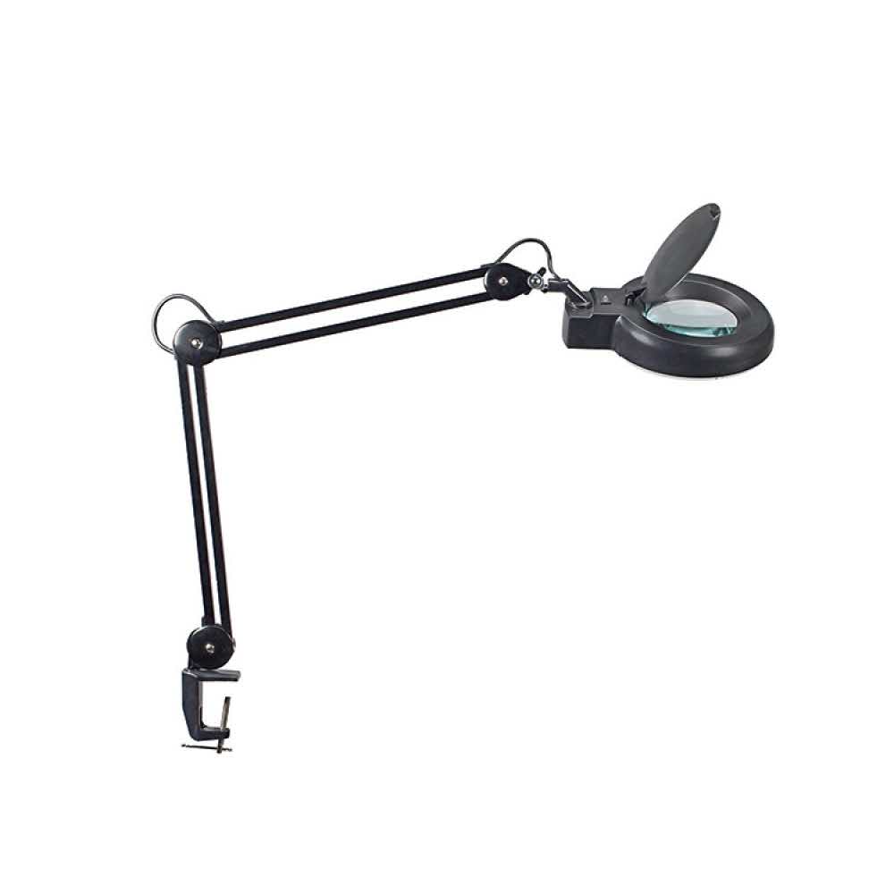 lampa na biurko 4 alibiuro.pl Lampka energooszczędna z lupą na biurko MAULviso 22W mocowana zaciskiem czarna 9