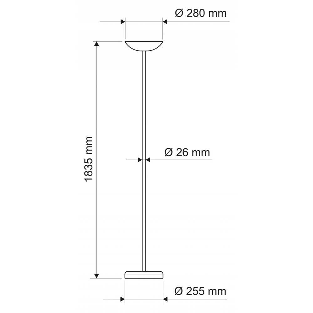 lampka LED 4 alibiuro.pl Halogenowa lampa podłogowa MAULsky 230W ze ściemniaczem czarna 73