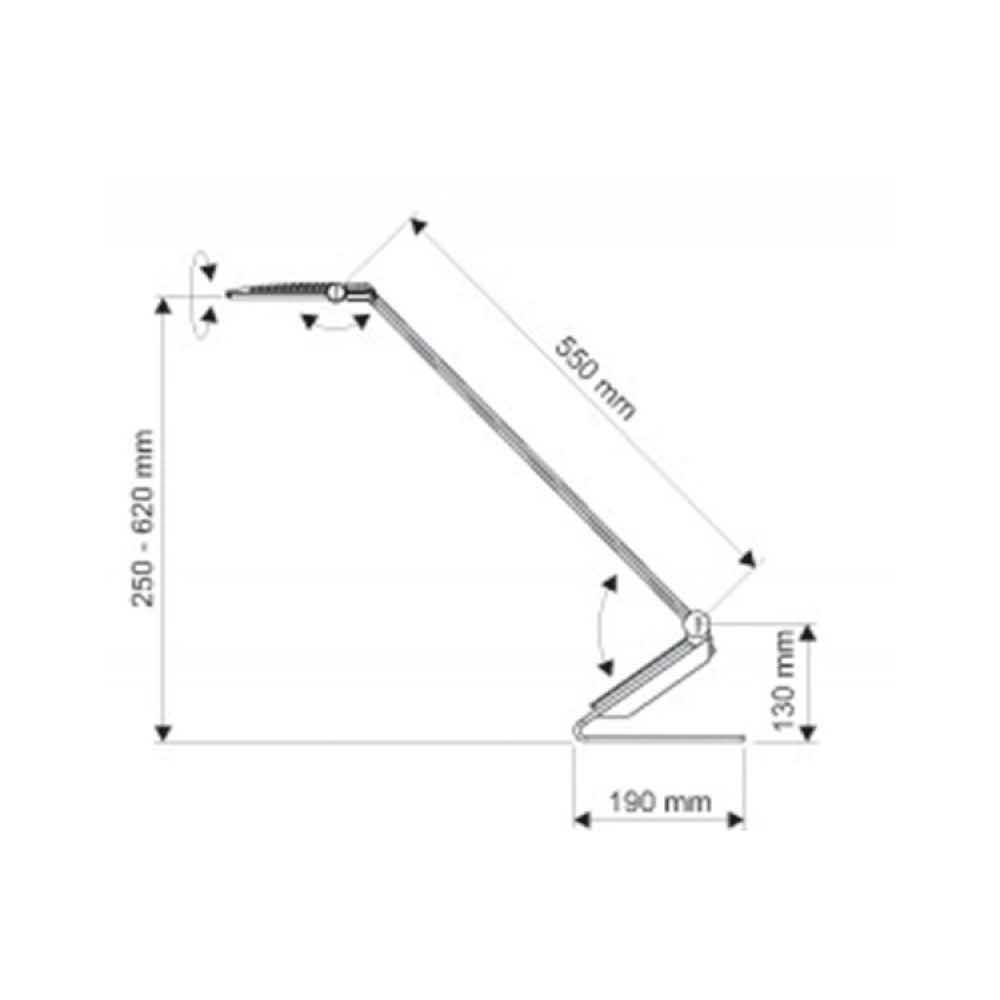 lampka LED 4 alibiuro.pl Lampka LED designerska MAULsolaris 6W srebrna 12