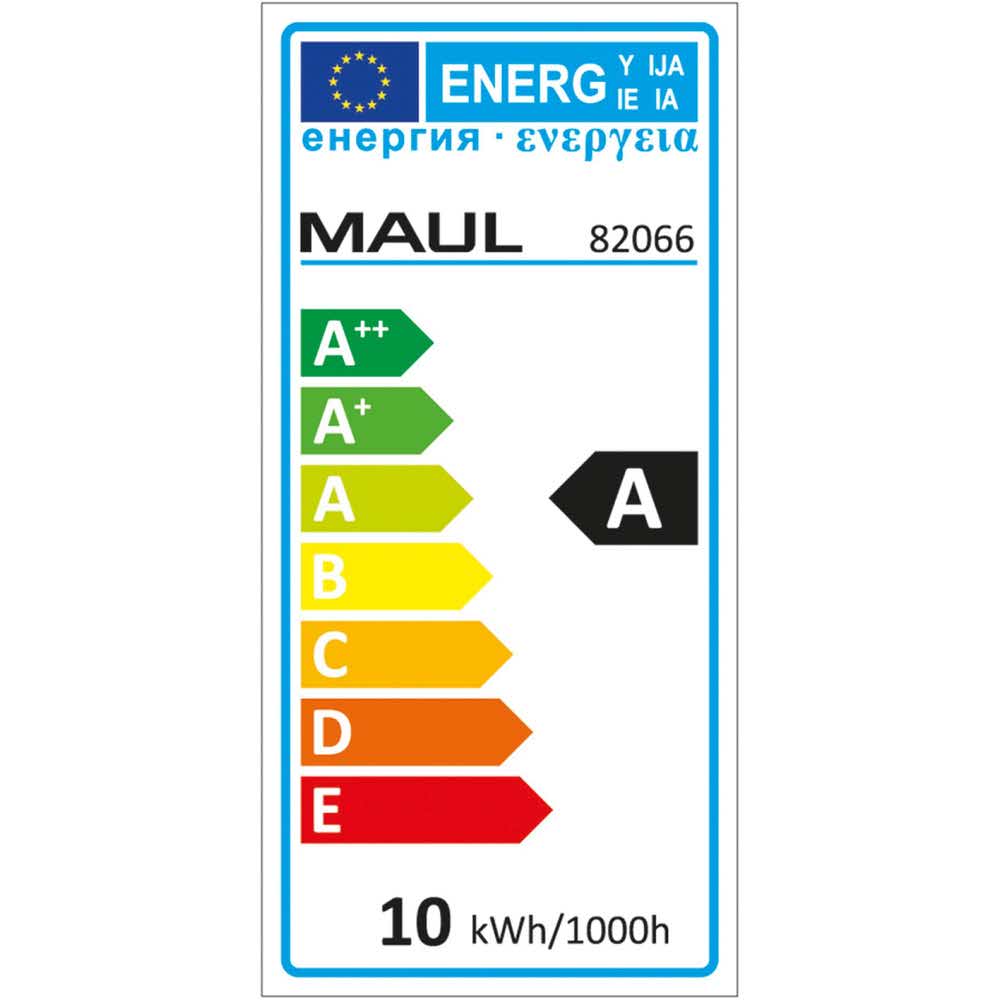 lampka LED 4 alibiuro.pl Lampka LED na biurko MAULoptimus Colour Vario 10W ze ściemniaczem mocowana zaciskiem srebrna 11