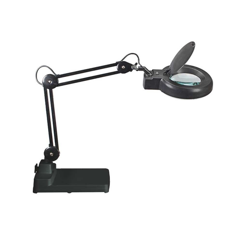 lampka LED 4 alibiuro.pl Lampka energooszczędna z lupą na biurko MAULviso 22W czarna 47