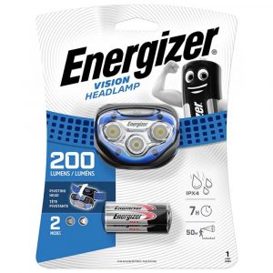 lampka LED 4 alibiuro.pl Latarka czołowa ENERGIZER Headlight Vision 3szt. baterii AAA niebieska 58