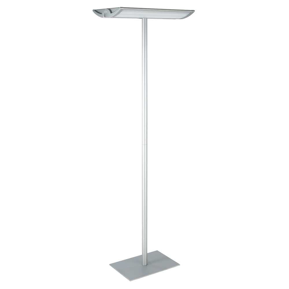 lampka na biurko 4 alibiuro.pl Energooszczędna lampa podłogowa MAULaludra 4x14W srebrna 95