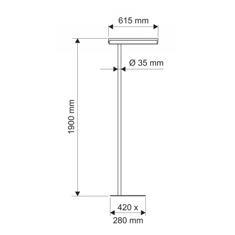 lampka na biurko 4 alibiuro.pl Energooszczędna lampa podłogowa MAULcentauri 4x55W ze ściemniaczem srebrna 8