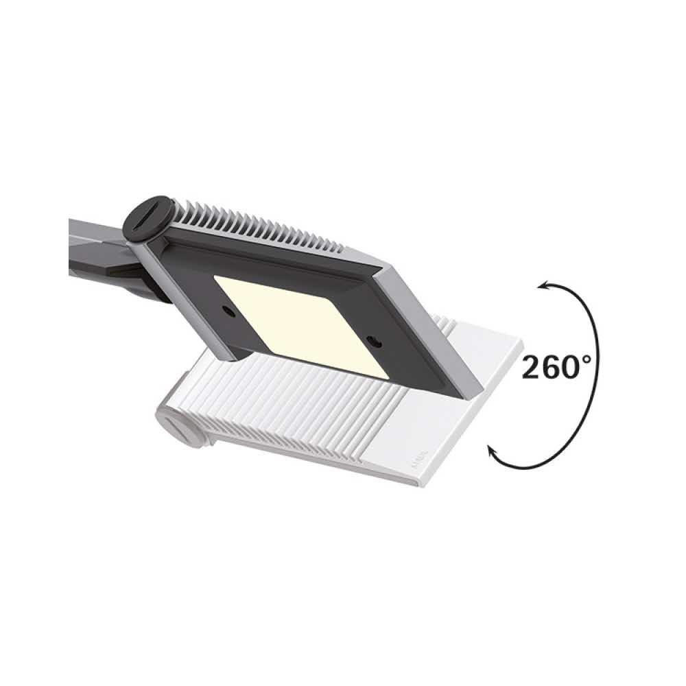 lampka na biurko 4 alibiuro.pl Lampka LED na biurko MAULoptimus Colour Vario 10W ze ściemniaczem srebrna 47