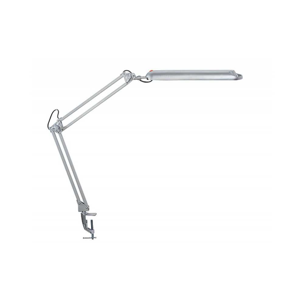 lampka na biurko 4 alibiuro.pl Lampka energooszczędna na biurko MAULatlantic 11W mocowana zaciskiem srebrna 95