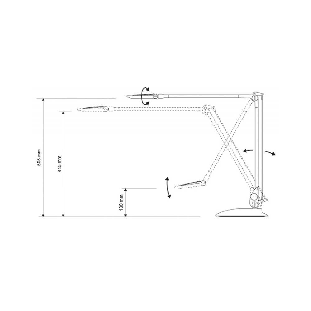 lampki na biurko 4 alibiuro.pl Lampka LED na biurko MAULoptimus Colour Vario 10W ze ściemniaczem srebrna 83