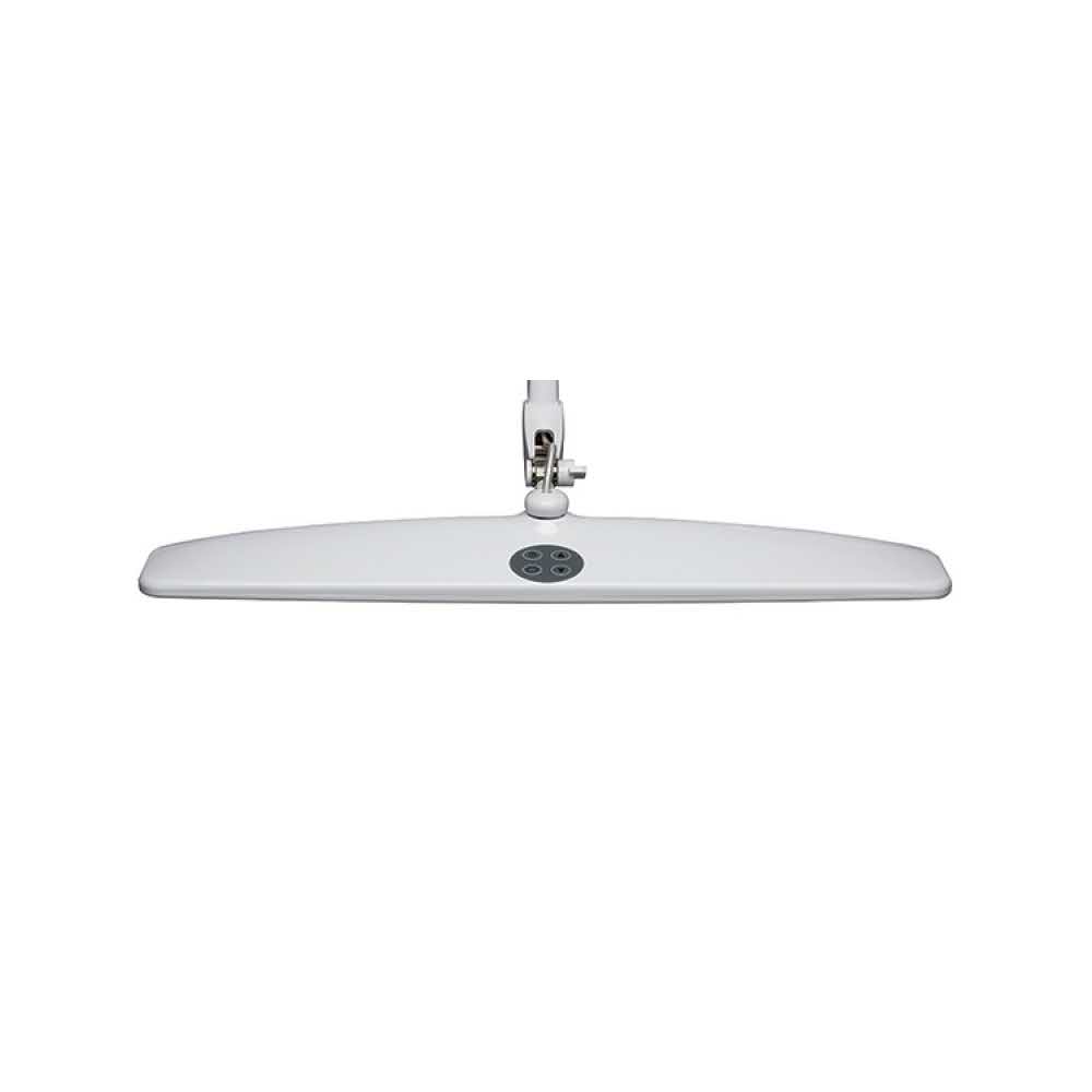 lampki na biurko 4 alibiuro.pl Lampka LED na biurko MAULwork 21W ze ściemniaczem mocowana zaciskiem biała 72