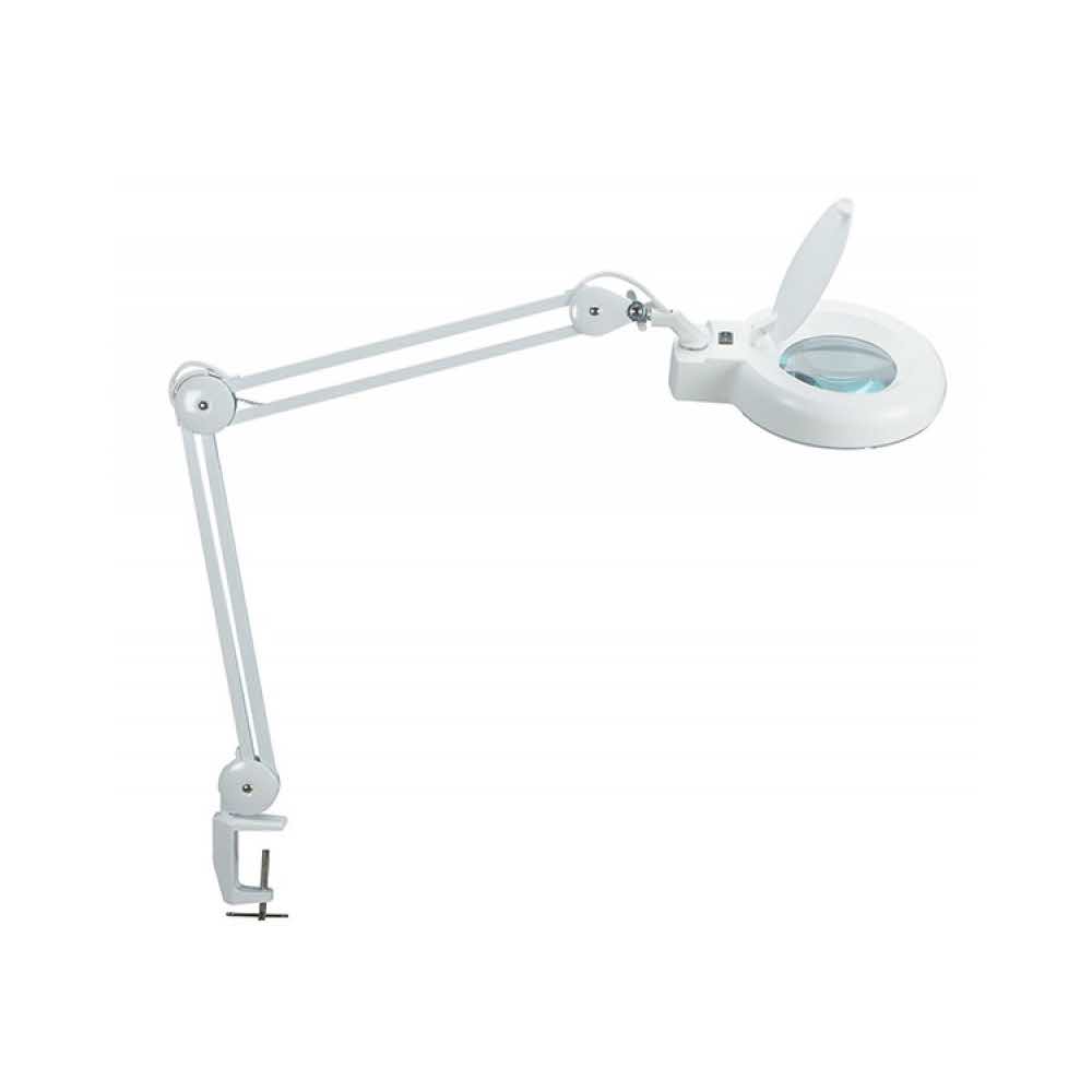 lampki na biurko 4 alibiuro.pl Lampka LED z lupą na biurko MAULviso 6W mocowana zaciskiem biała 44