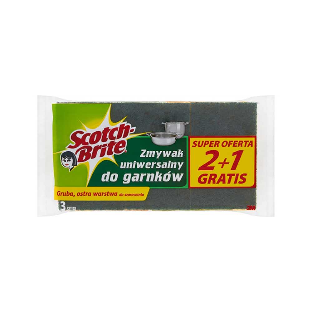magiczna gąbka 4 alibiuro.pl Gąbka do zmywania SCOTCH BRITE uniwersalna do trudnych zabrudzeń 3szt. żółta 24