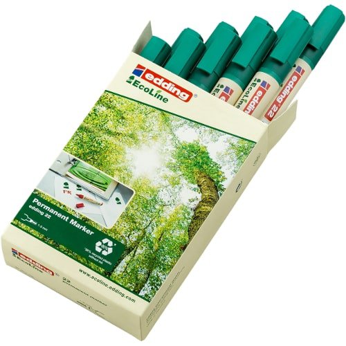 Marker Permanentny Ekologiczny Ścięta Końcówka 22 Edding Zielony - obrazek 3
