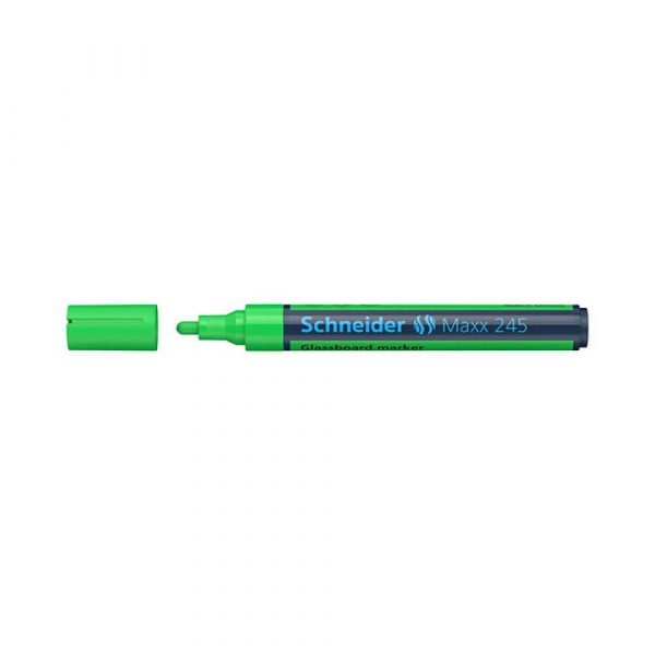 marker suchościeralny 4 alibiuro.pl Marker do szklanych tablic SCHNEIDER Maxx 245 2 3mm zielony 20