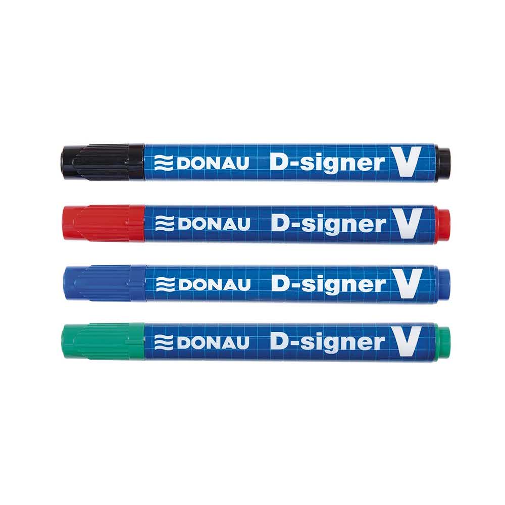 markery permanentne 4 alibiuro.pl Marker permanentny DONAU D Signer V ścięty 1 4mm linia zielony 81