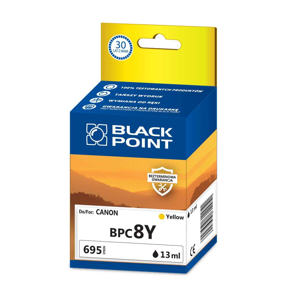materiały eksploatacyjne 3 alibiuro.pl BPC8Y Ink Tusz BP Canon BLIS BlackPoint BPC8Y SGCCLI8BKY 20