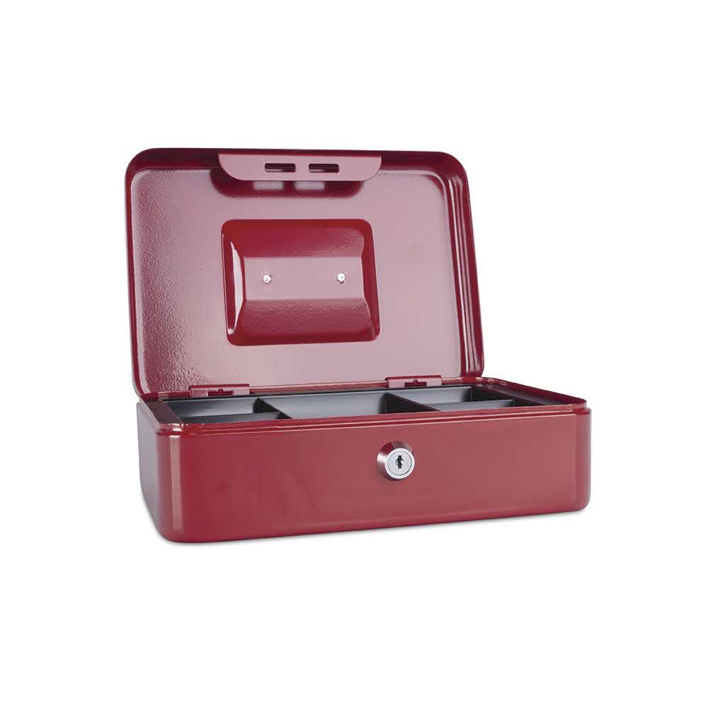 meble biurowe 4 alibiuro.pl Kasetka na pieniądze DONAU duża 250x90x180mm czerwona 78