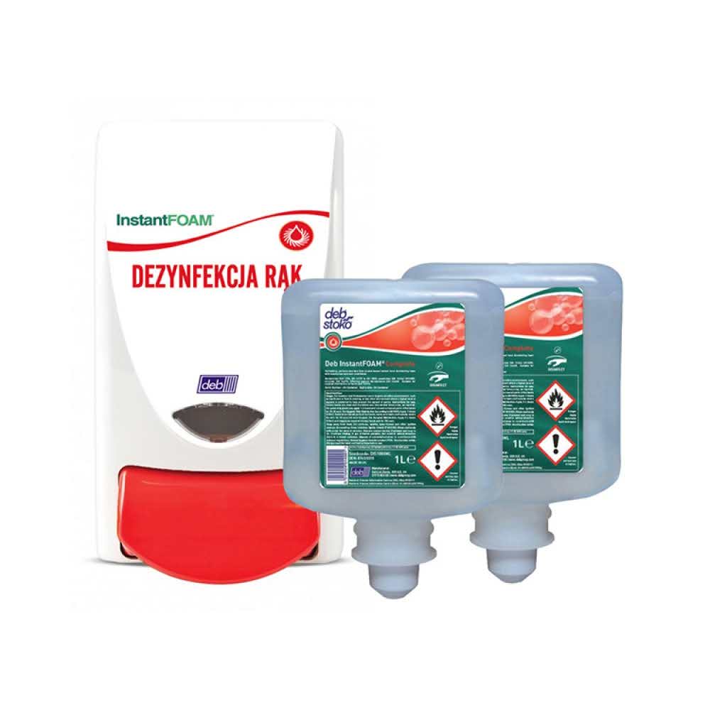 mydło kostka 4 alibiuro.pl Pianowy środek dezynfekujący DEB Instatn Foam Complete zapas do dozownika 1000ml 16