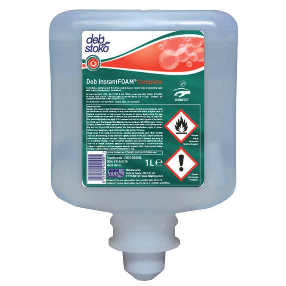 mydło w płynie 4 alibiuro.pl Pianowy środek dezynfekujący DEB Instatn Foam Complete zapas do dozownika 1000ml 48