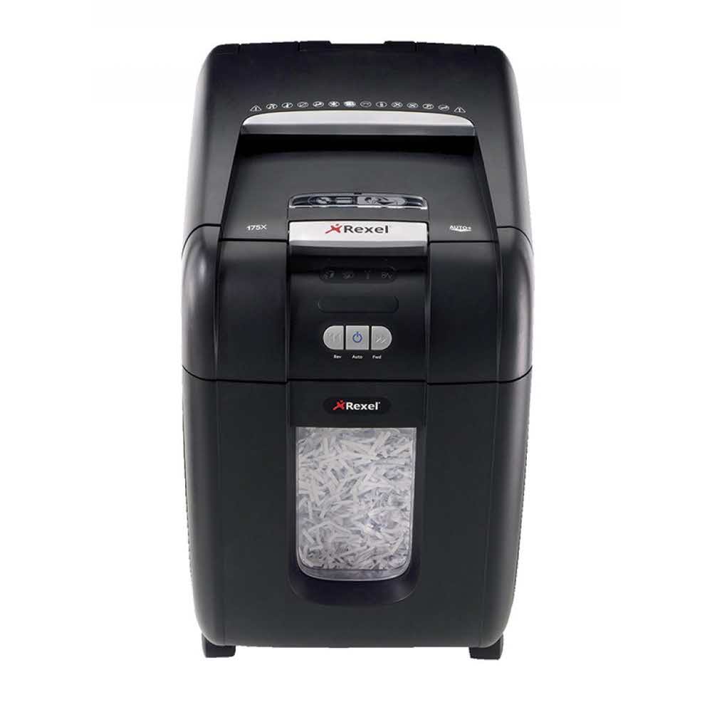 niszczarka 4 alibiuro.pl Niszczarka automatyczna REXEL Auto 200X konfetti P 4 200 kart. 32l karty kredytowe CD czarna 55