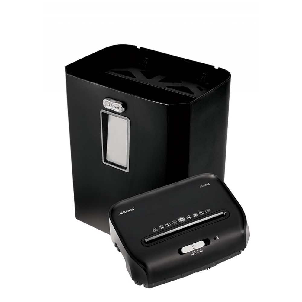 niszczarki 4 alibiuro.pl Niszczarka REXEL Promax RES823 paski P 2 8 kart. 23l karty kredytowe czarna 94