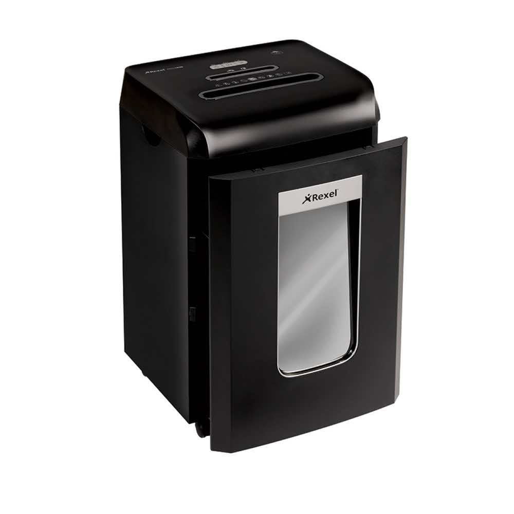 niszczarki 4 alibiuro.pl Niszczarka REXEL Promax RSS1838 paski P 2 18 kart. 38l karty kredytowe CD czarna 68