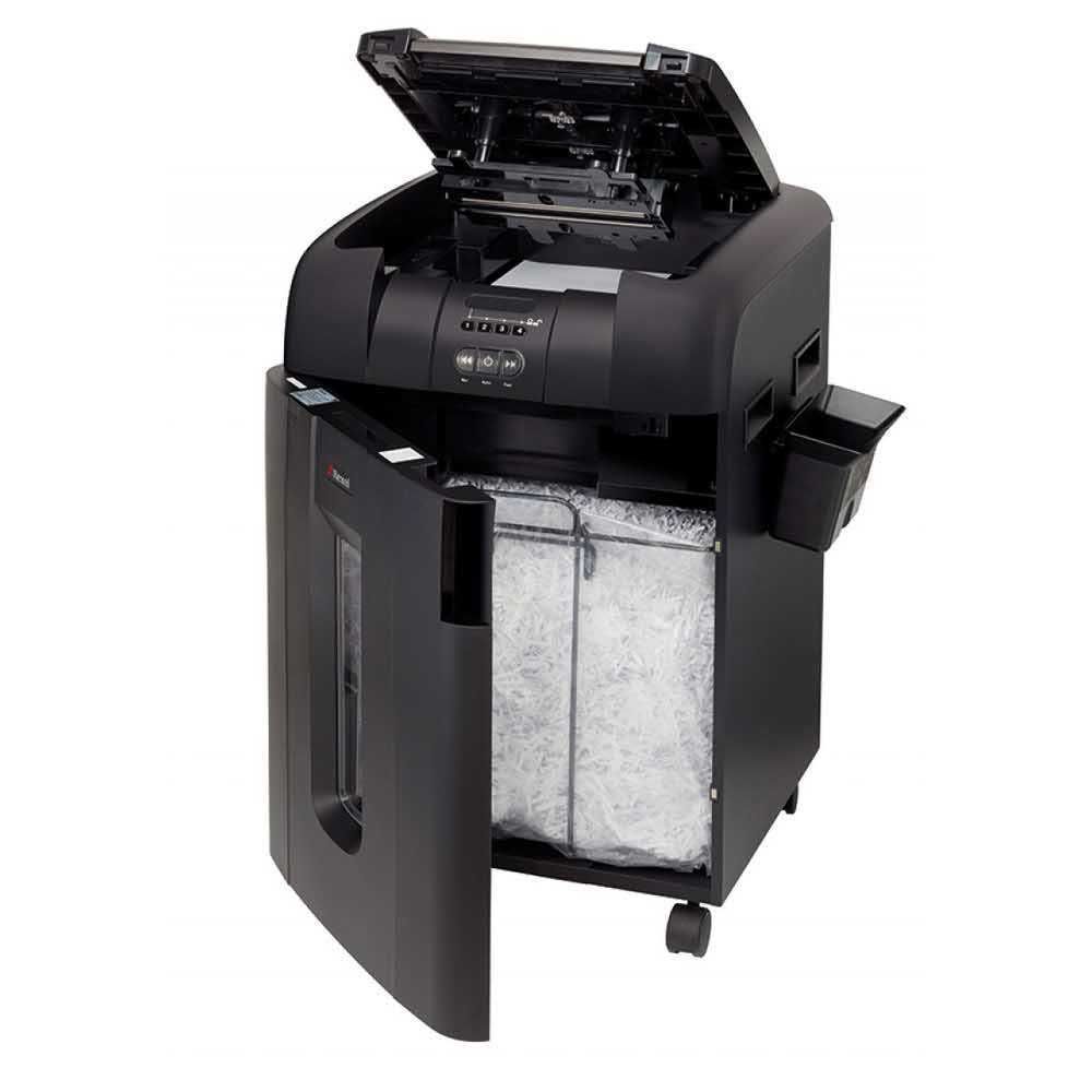 niszczarki dokumentów 4 alibiuro.pl Niszczarka automatyczna REXEL Auto 600X konfetti P 4 600 kart. 80l karty kredytowe CD czarna 42