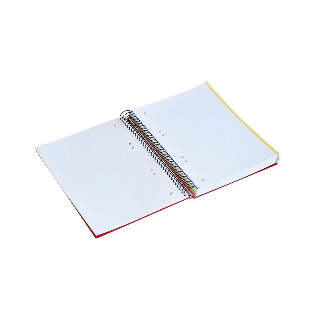 notatniki 4 alibiuro.pl Kołonotatnik LIDERPAPEL Multi A5 w kratkę 140 kart. 70gsm perforacja 41