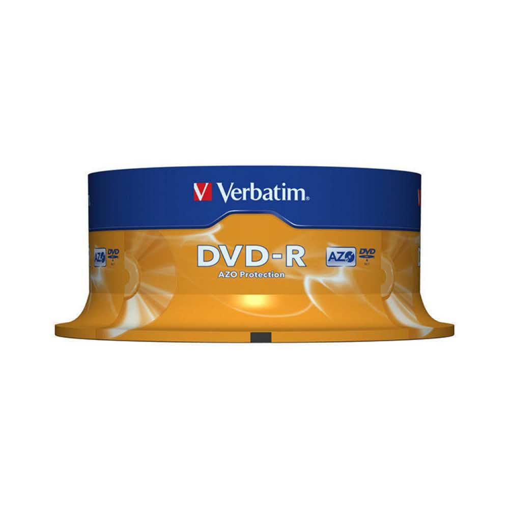 nośniki danych 4 alibiuro.pl Płyta DVD R VERBATIM AZO 4 7GB prędkość 16x cake 25szt. srebrny mat 2