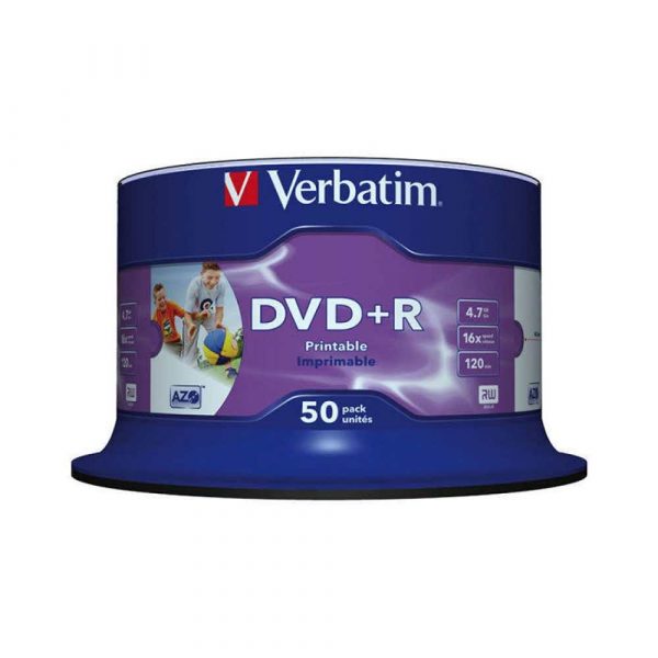 nośniki danych 4 alibiuro.pl Płyta DVD R VERBATIM AZO 4 7GB prędkość 16x cake 50szt. do nadruku 27