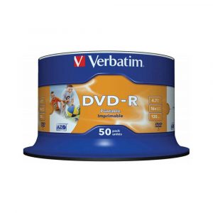 nośniki danych 4 alibiuro.pl Płyta DVD R VERBATIM AZO 4 7GB prędkość 16x cake 50szt. do nadruku 68