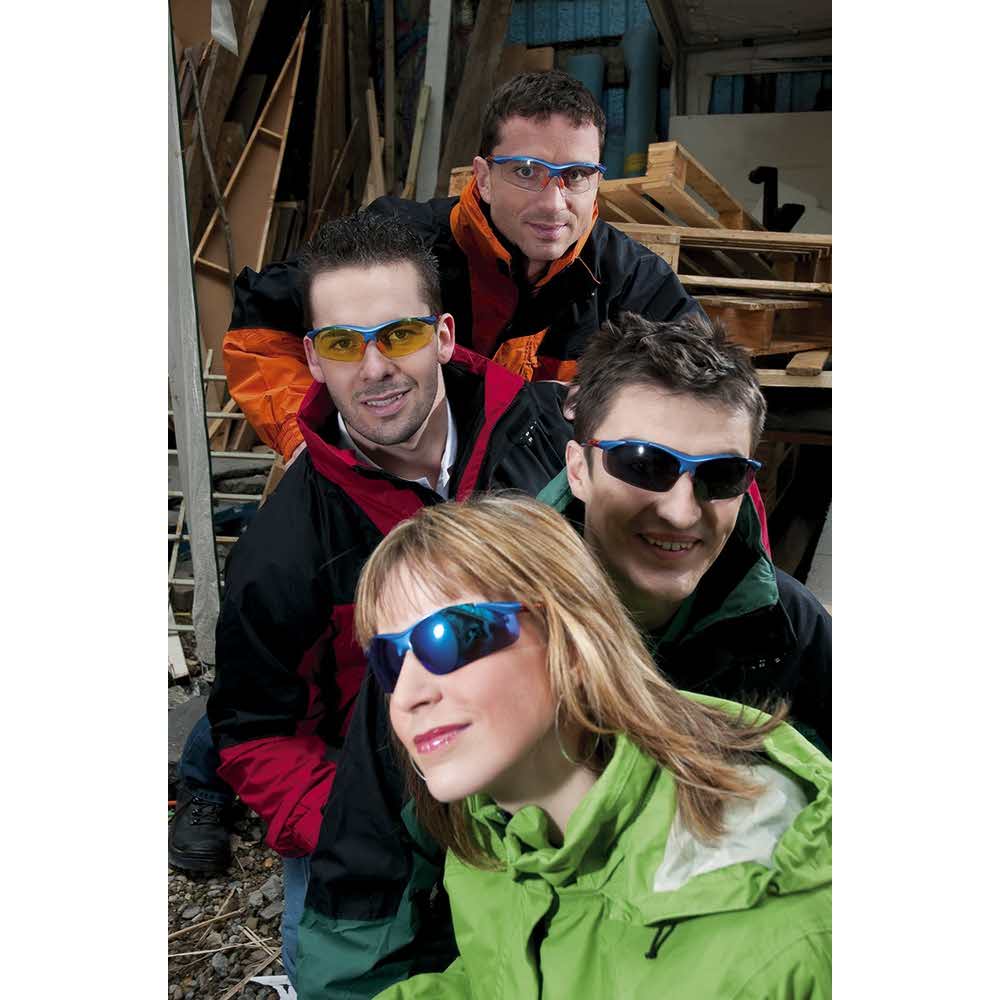 okulaty ochronne 4 alibiuro.pl Okulary ochronne Nellore szyba 1F UV lustrzanki niebieskie 66