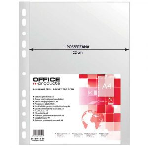 organizacja dokumentów 4 alibiuro.pl Koszulki na dokumenty OFFICE PRODUCTS poszerzane PP A4 groszkowe 90mikr. 50szt. 71