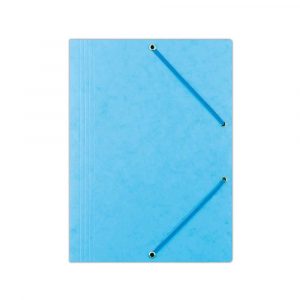 organizacja dokumentów 4 alibiuro.pl Teczka z gumką OFFICE PRODUCTS preszpan A4 390gsm 3 skrz. jasnoniebieska 61
