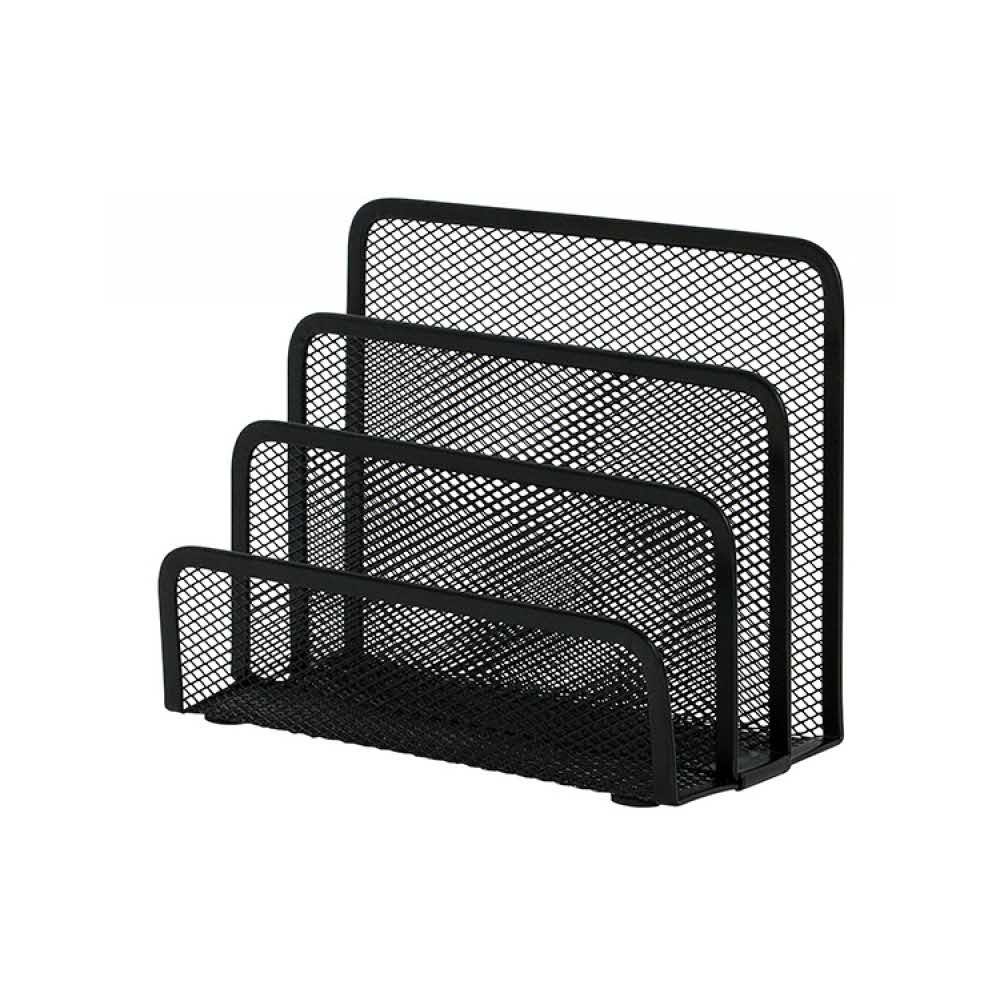 panele 4 alibiuro.pl Sorter do korespondencji Q CONNECT Office Set metalowy 3 przegrody czarny 26