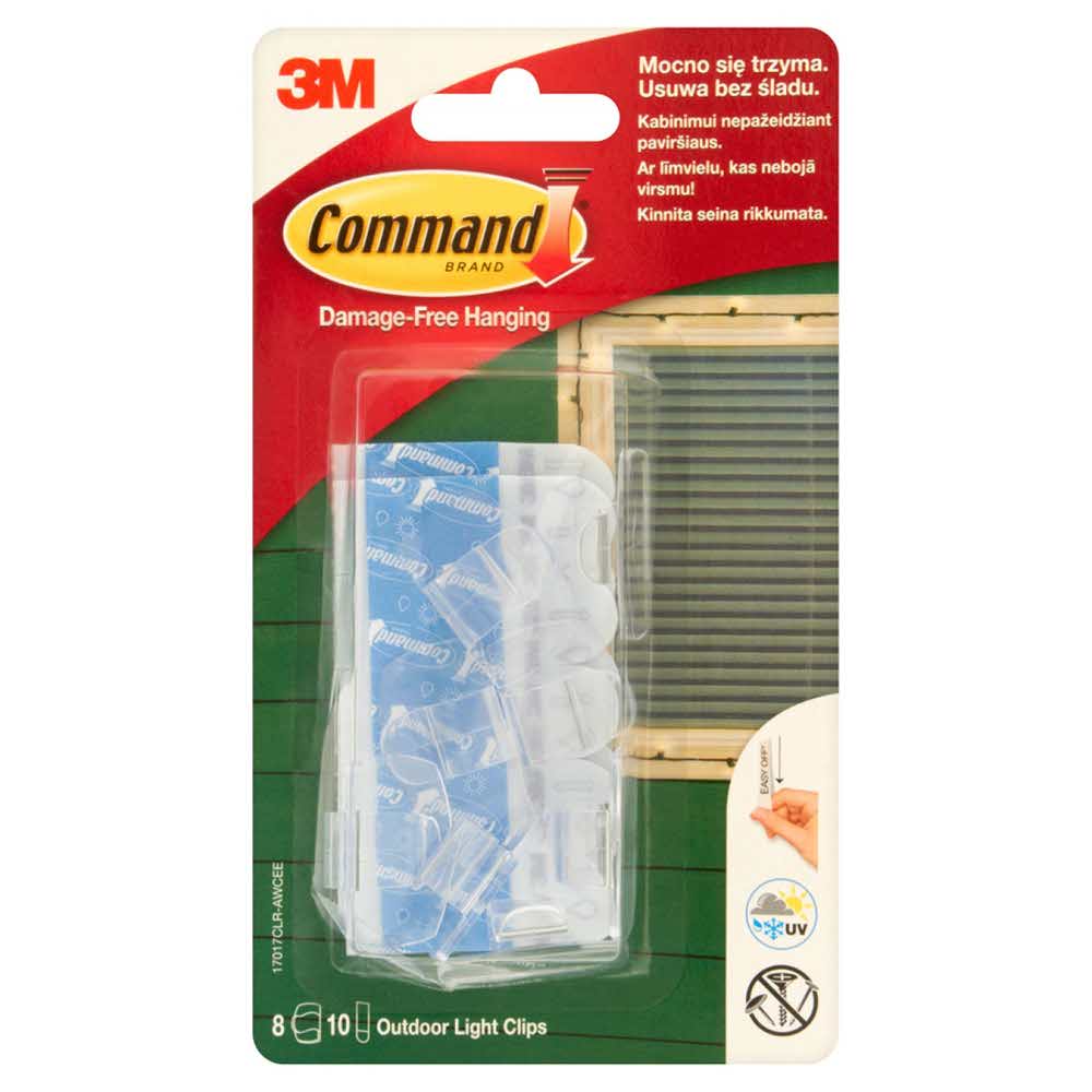 panele informacyjne 4 alibiuro.pl Klipsy do wieszania lampek COMMAND Outdoor 17017CLR AWCEE 8szt. transparentne 42